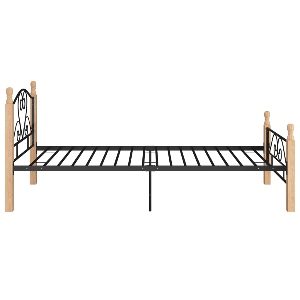 vidaXL Rúmgrind án Dýnu Svört 100x200 cm Málmur