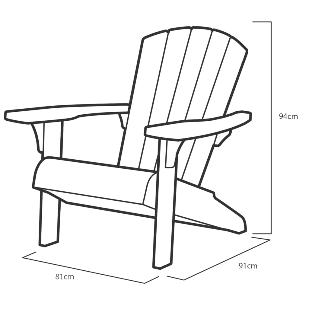 Keter Adirondack Stóll "Troy" Grafít