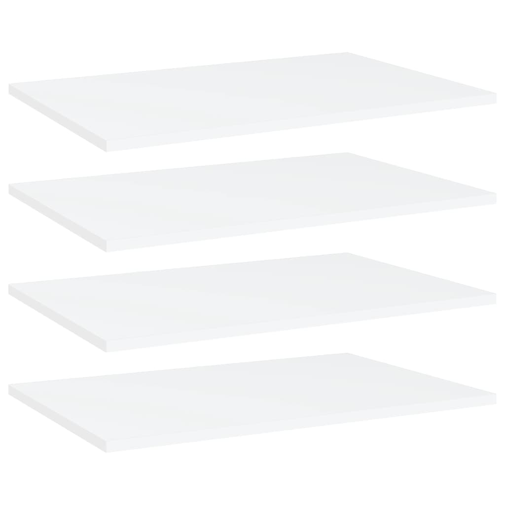 805250 vidaXL Bookshelf Boards 4 pcs White 60x40x1,5 cm Chipboard
