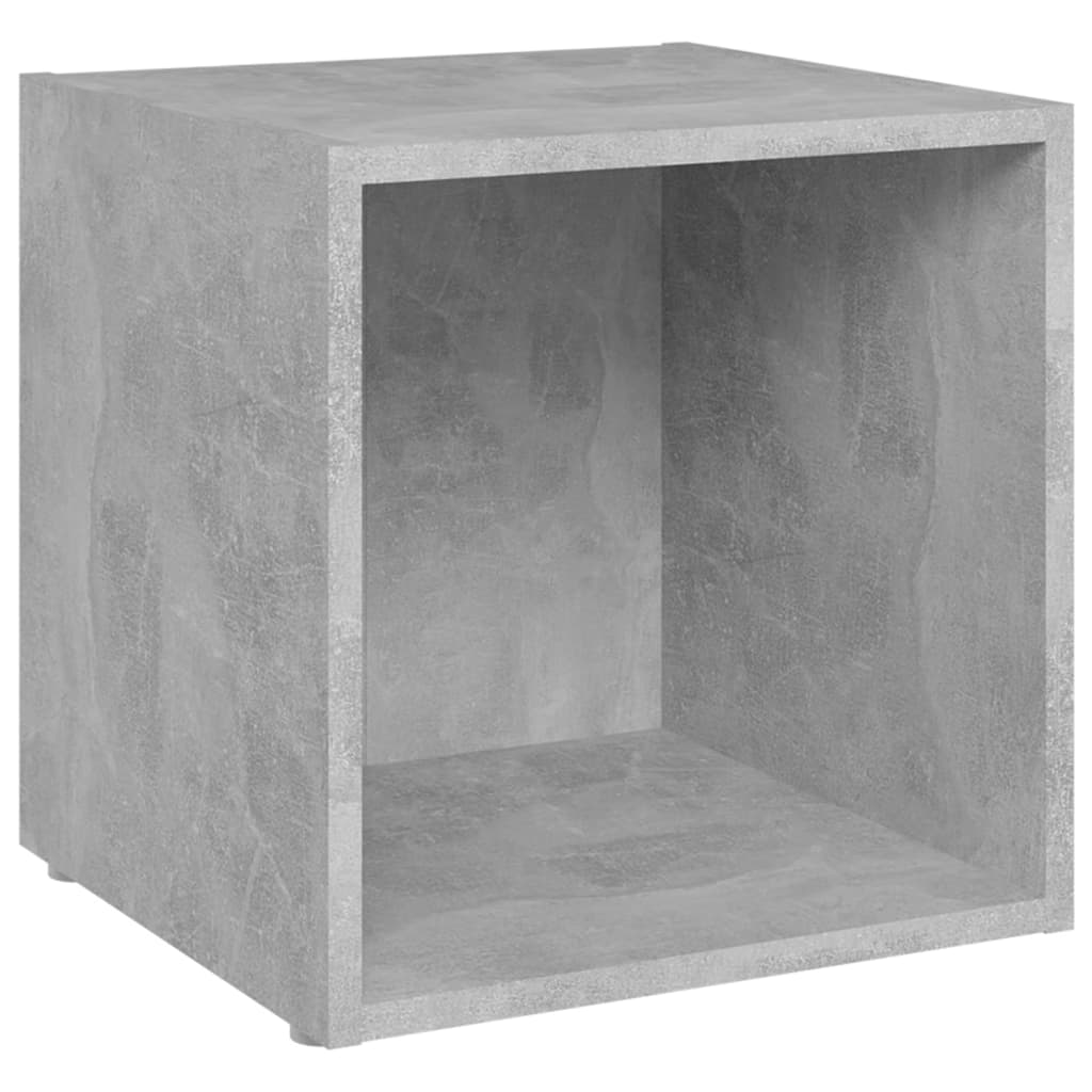 805512 vidaXL TV Cabinets 4 pcs Concrete Grey 37x35x37 cm Chipboard