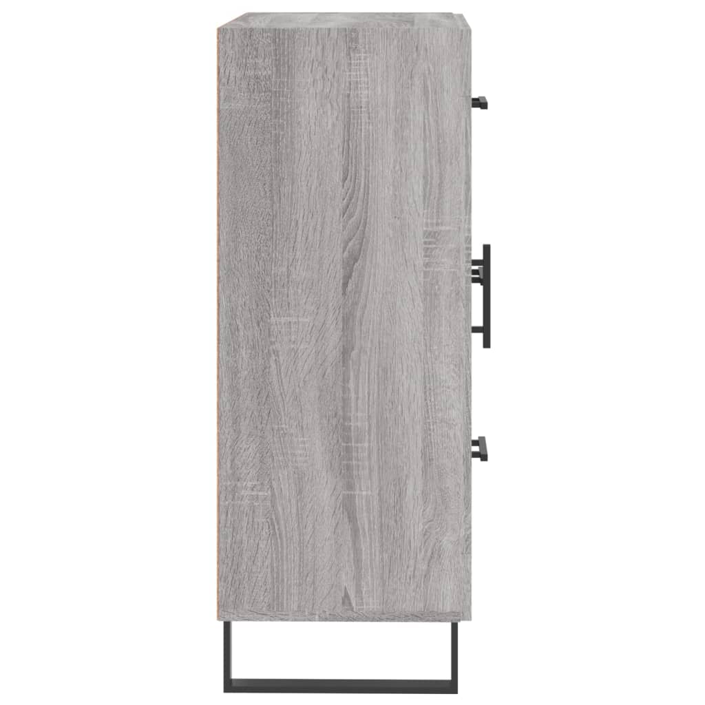 vidaXL Skenkur Grár Sonoma Eik 69,5x34x90 cm Samsettur Viður