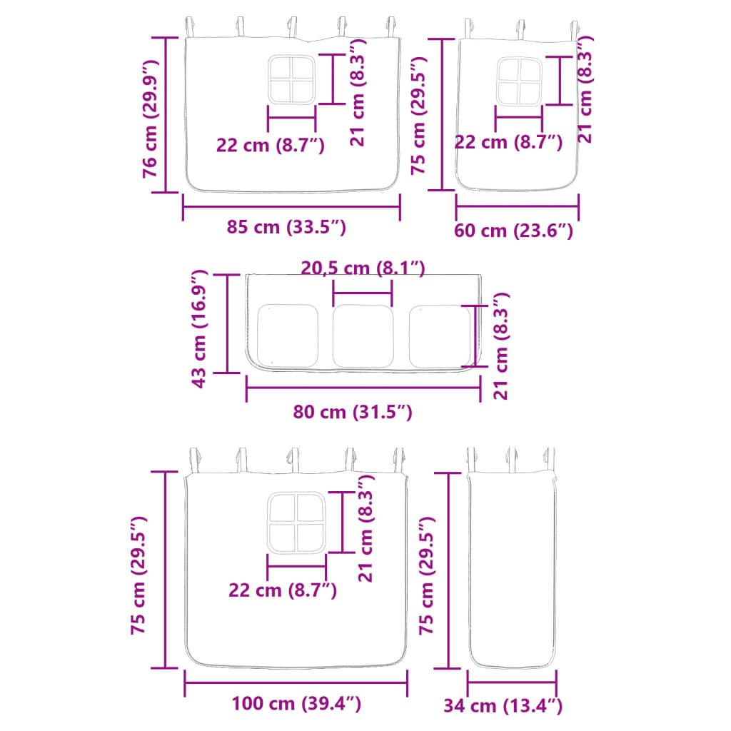 vidaXL Koja án Dýnu með Rennibraut Hvítt og Svart 80x200 cm