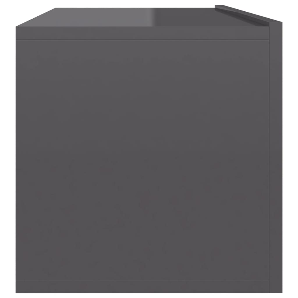 801489 vidaXL TV Cabinet High Gloss Grey 100x30x30 cm Chipboard