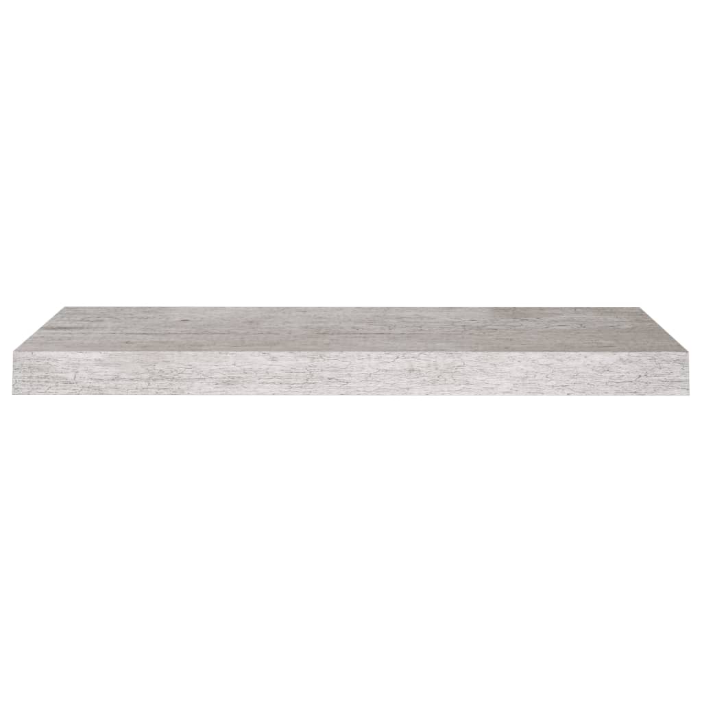 vidaXL Vegghilla Steypugráar 60x23,5x3,8 cm MDF