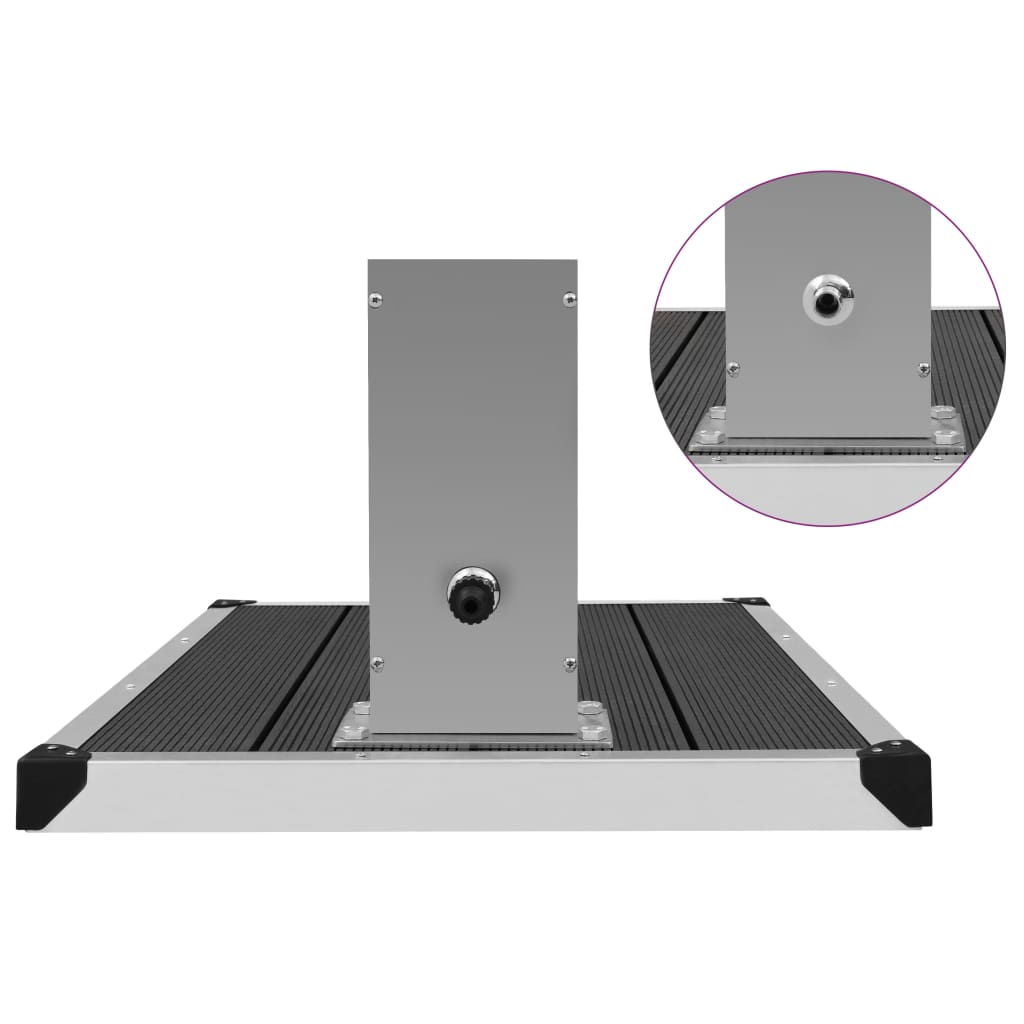 vidaXL Útisturta með Bakka WPC Ryðfrítt Stál