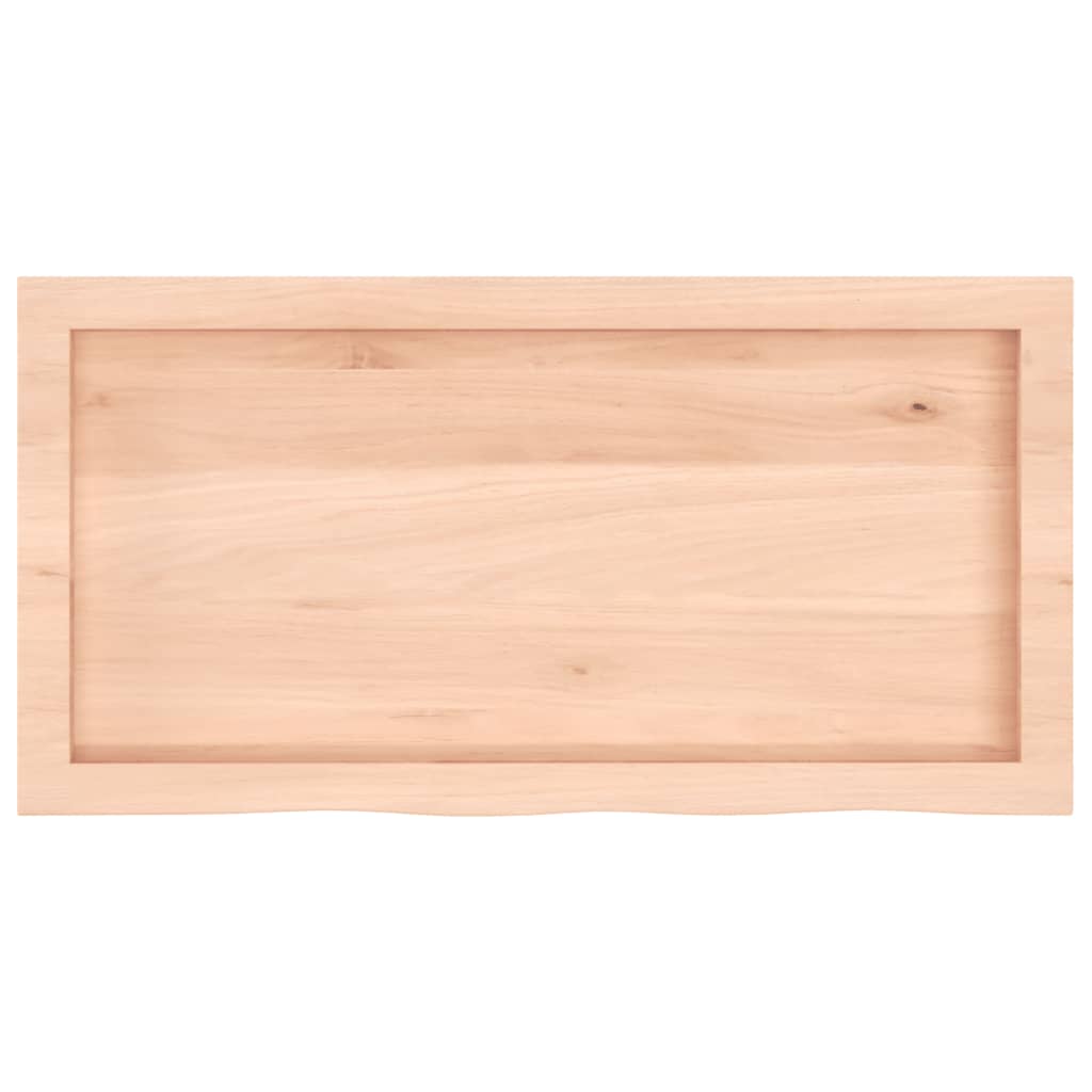 vidaXL Vegghilla 80x40x(2-6) cm Ómeðhöndlaður Gegnheill Eikarviður