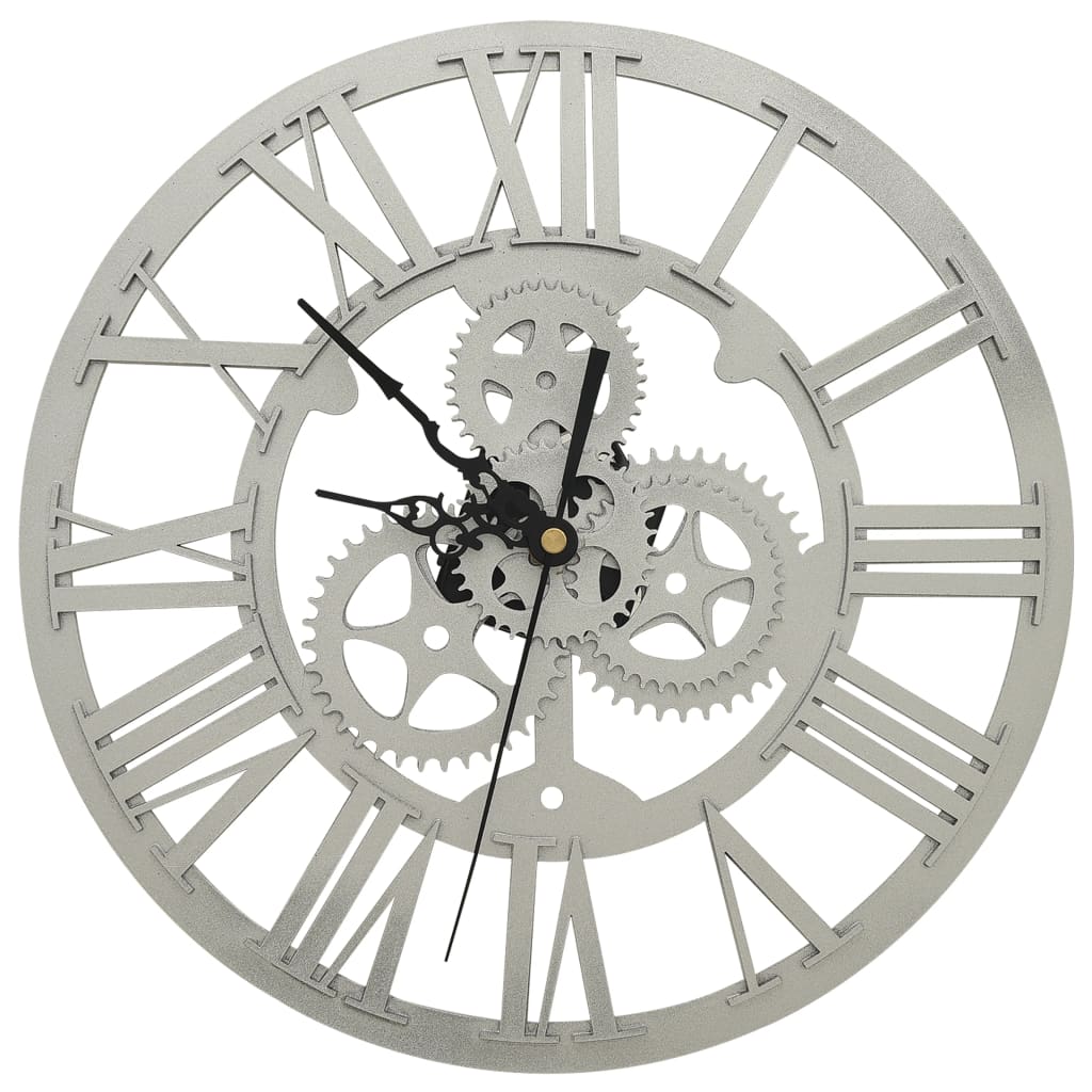 325169 vidaXL Wall Clock Silver 30 cm Acrylic