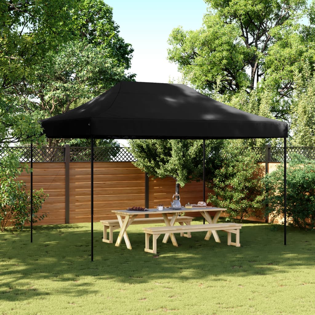 vidaXLSamfellanlegt Veislutjald Pop-Up Svartur 410x279x315 cm