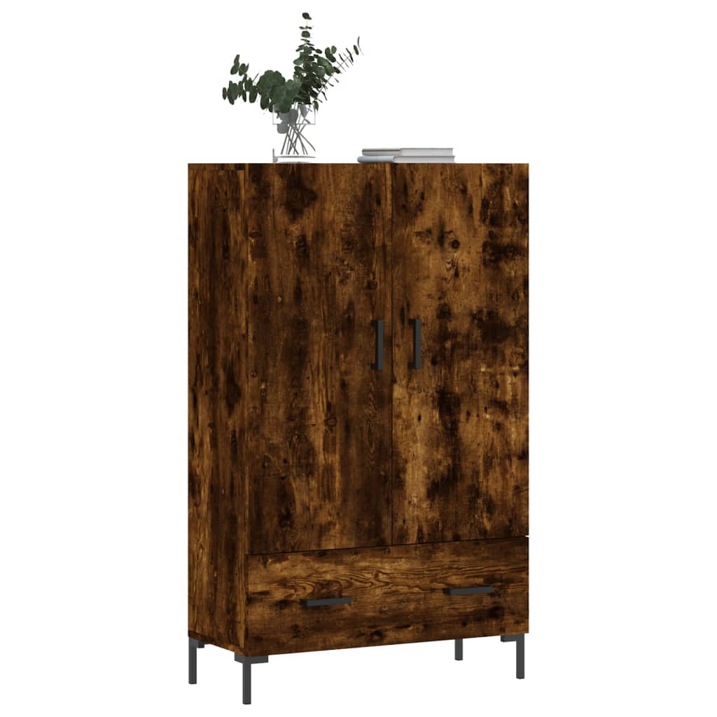 vidaXL Hár Skápur Reyktóna Eikarlitur 69,5x31x115 cm Samsettur Viður