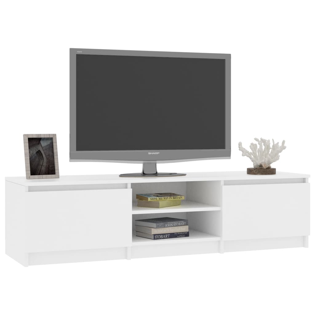 800648 vidaXL TV Cabinet White 140x40x35,5 cm Chipboard