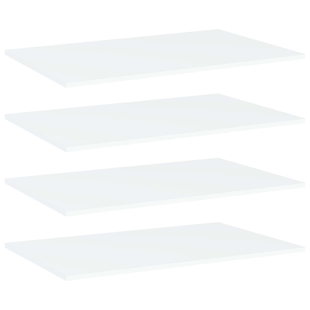 805346 vidaXL Bookshelf Boards 4 pcs White 80x50x1,5 cm Chipboard
