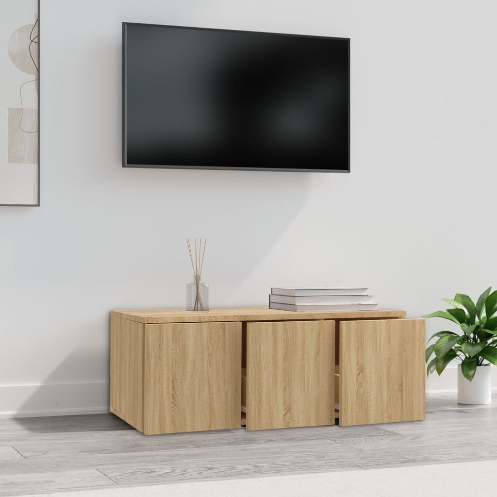 801862 vidaXL TV Cabinet Sonoma Oak 80x34x30 cm Chipboard