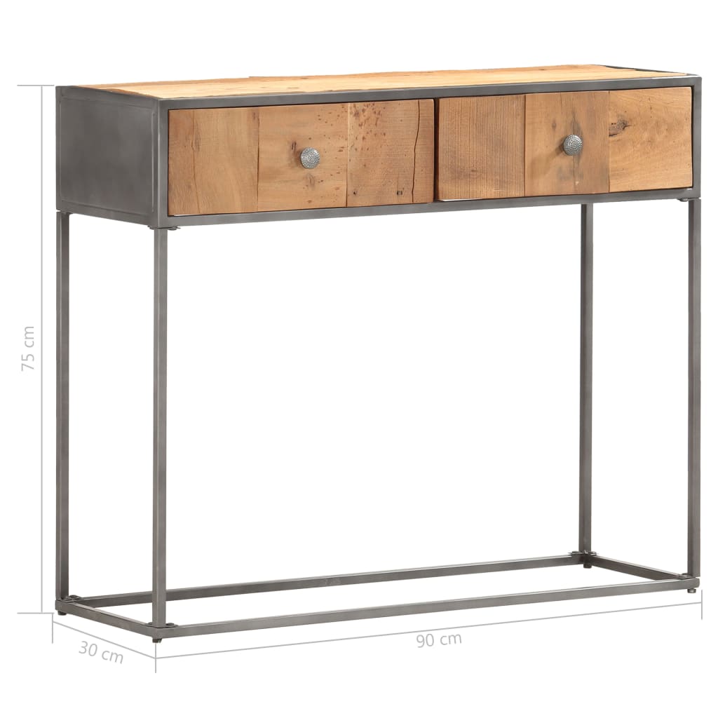 vidaXL Console Table 90x30x75 cm Solid Reclaimed Wood