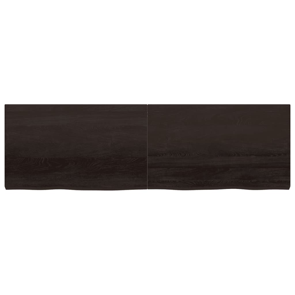 vidaXL Baðherbergisborðplata Brúnn 200x60x(2-4)cm Meðhöndlaður Viður