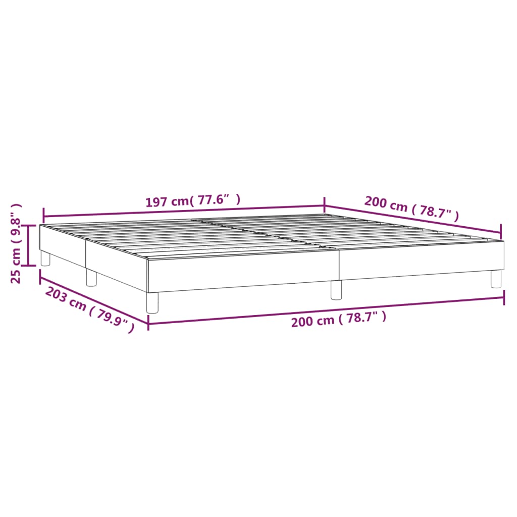 vidaXL Rúmgrind Dökkbrún 200x200 cm Efni