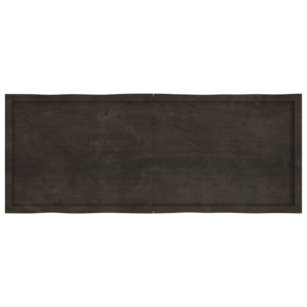 vidaXL Borðplata 160x60x(2-6)cm Meðhöndlaður Viður Náttúrulegar Brúnir