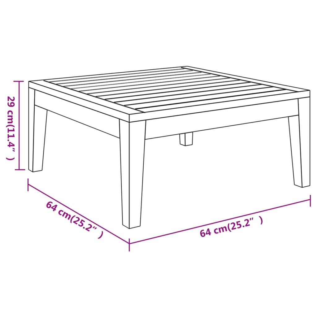 vidaXL 3 stykki garðsetustofusett með dökkgráum púðum Acacia Wood