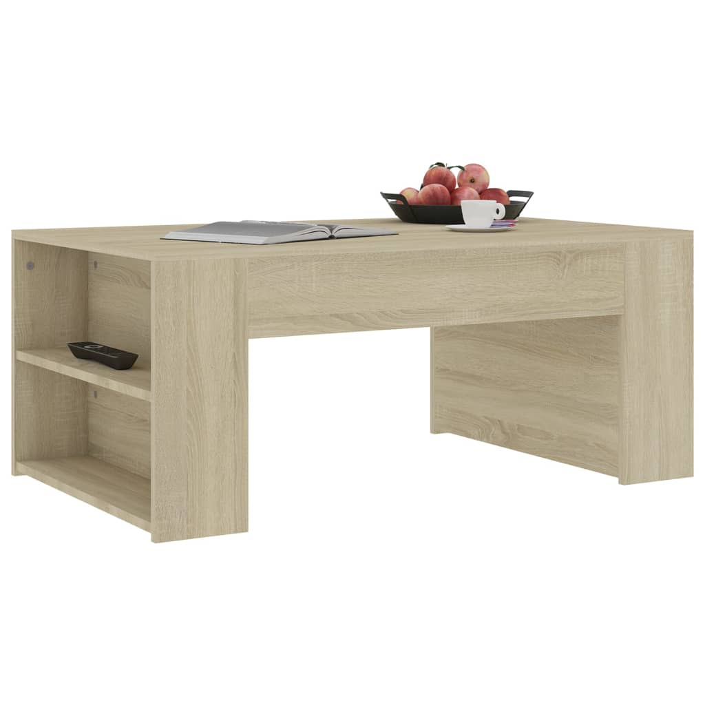 802114 vidaXL Coffee Table Sonoma Oak 100x60x42 cm Chipboard