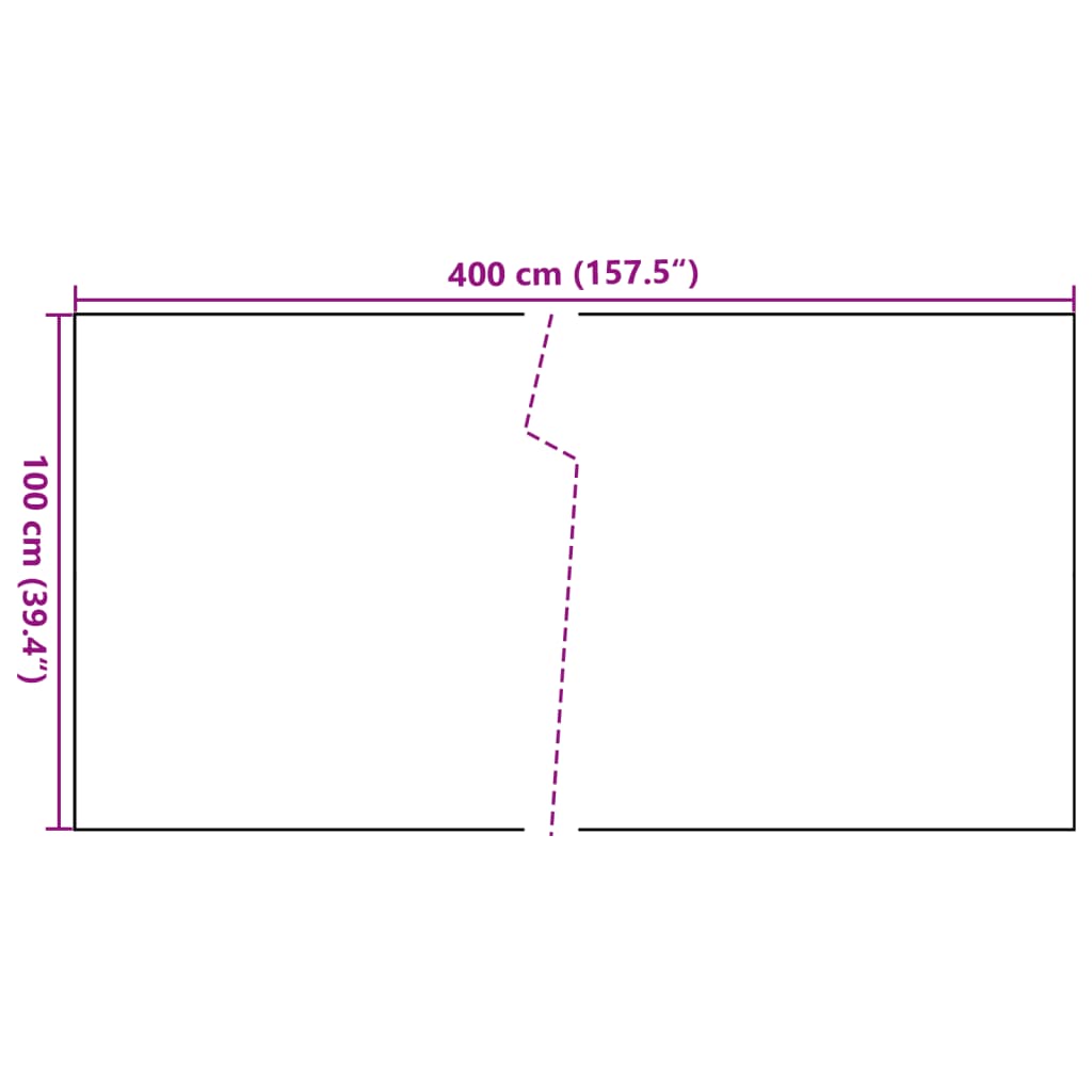 vidaXL Svalaskilrúm Brúnt og Svart 400x100 cm Pólýrattan