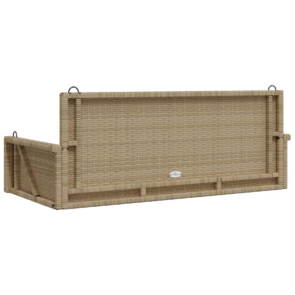 vidaXL Rólubekkur Drapplituð 119x56x48 cm Pólýrattan