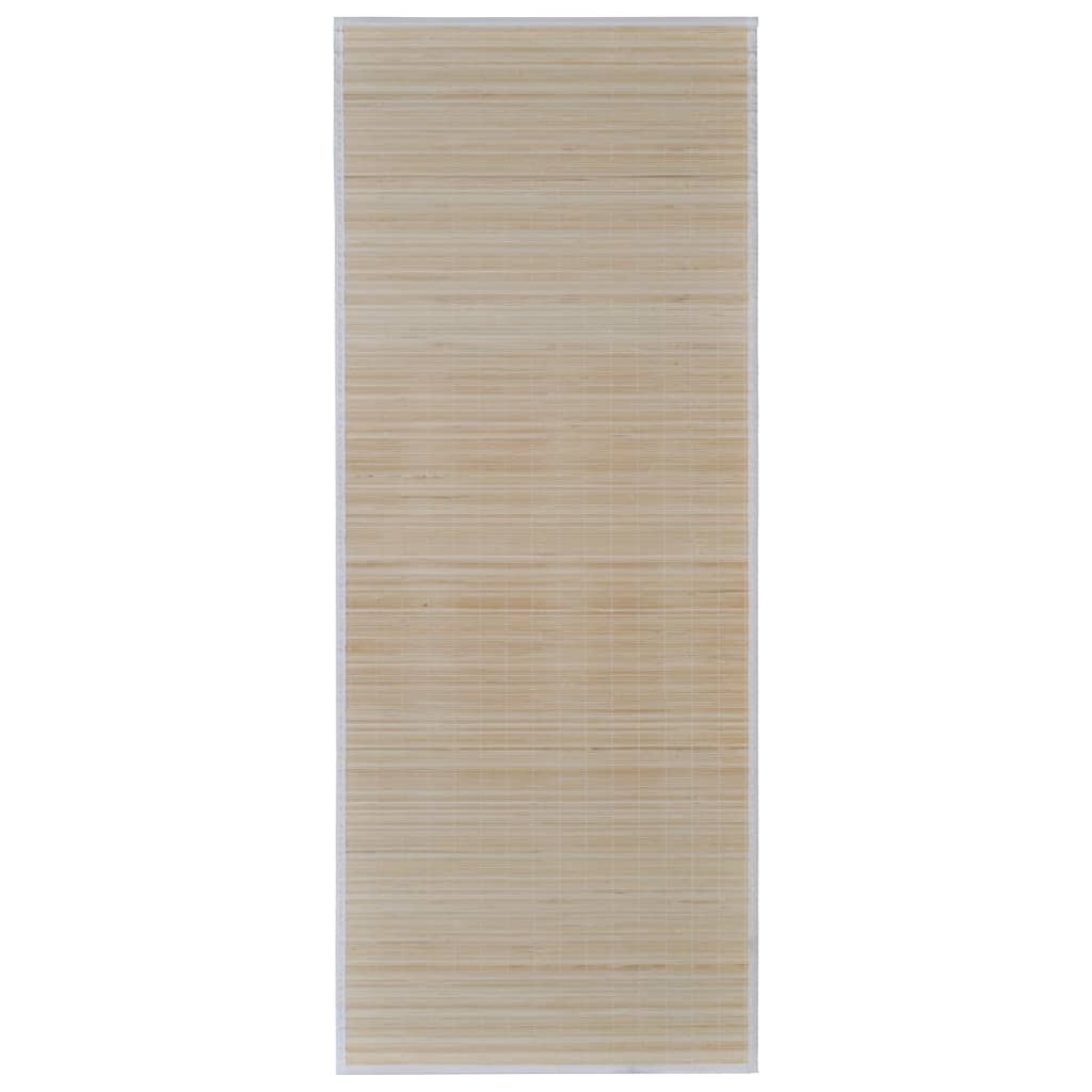 vidaXL rétthyrnd náttúruleg bambus mottur 2 stk 120x180 cm