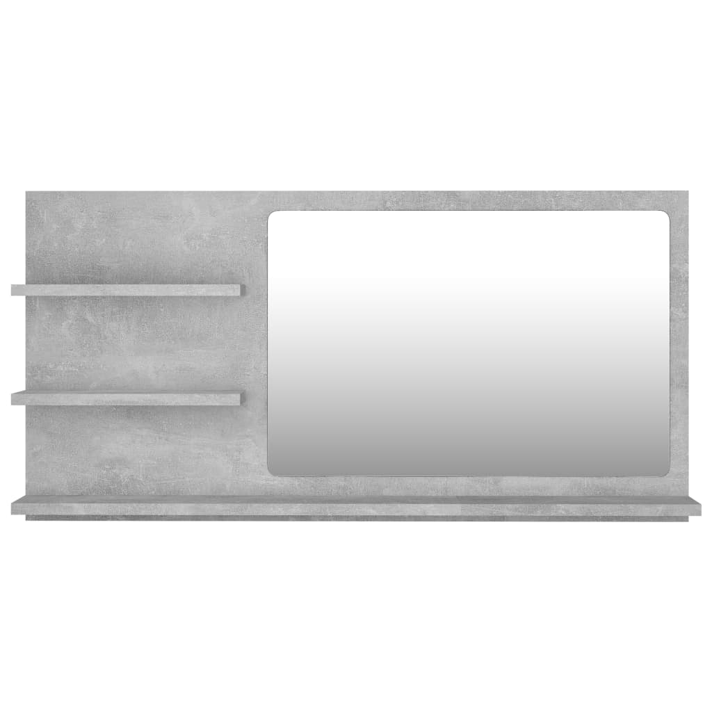 805019 vidaXL Bathroom Mirror Concrete Grey 90x10,5x45 cm Chipboard