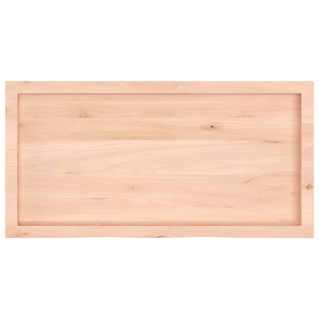 vidaXL Borðplata 100x50x(2-6) cm Ómeðhöndluð Gegnheil Eik