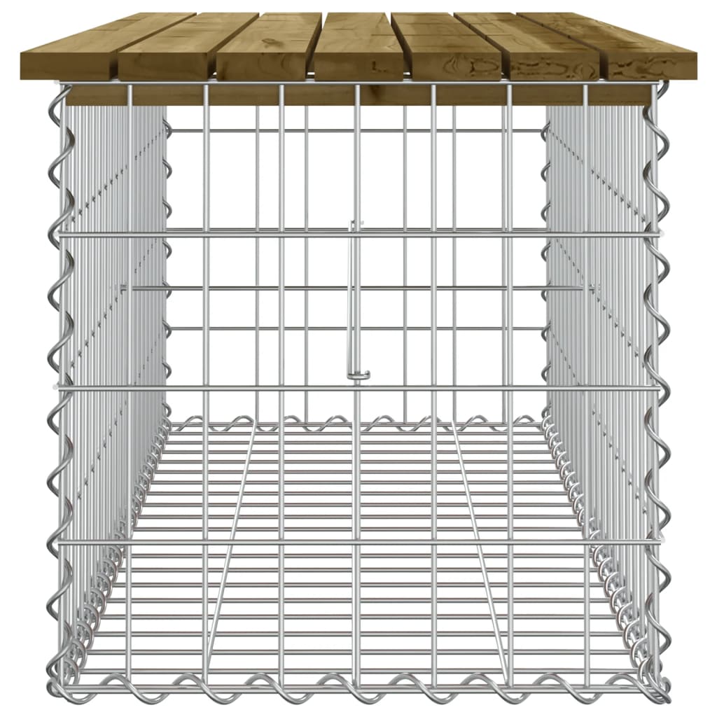 vidaXL Garðbekkur í Grjótkassastíl 103x44x42 cm Gagnvarin Fura