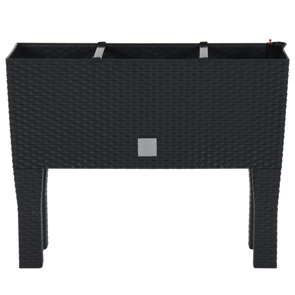 vidaXL Upphækkað Garðbeð Reykgrátt 60x25x46 cm PP Rattan