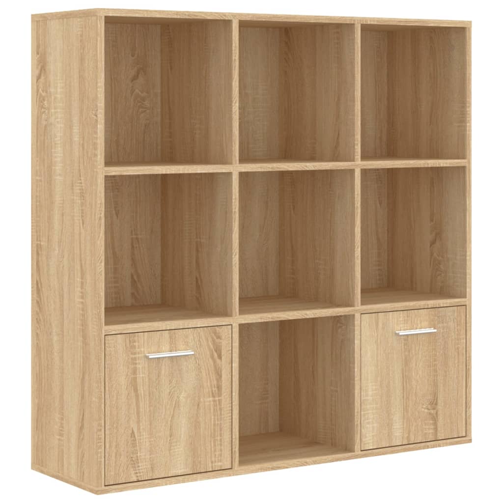 801119 vidaXL Book Cabinet Sonoma Oak 98x30x98 cm Chipboard