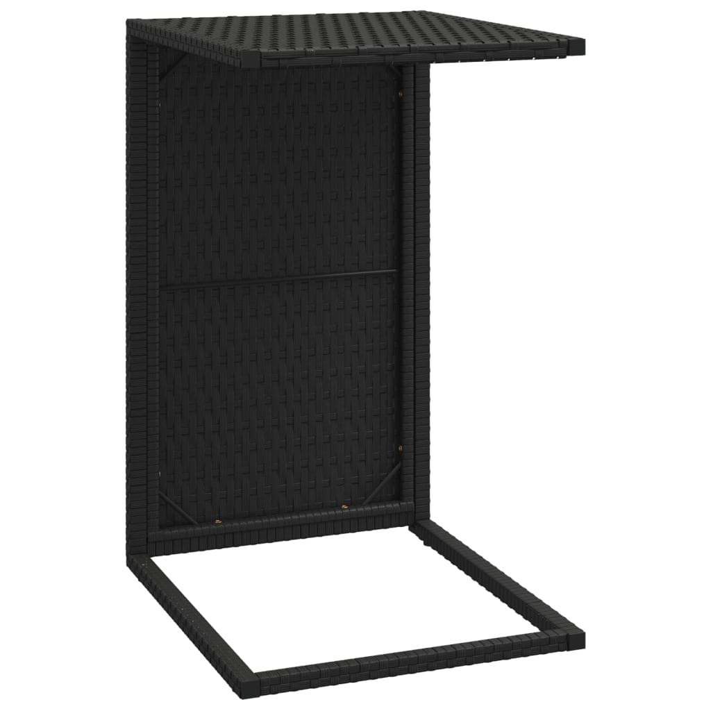 vidaXL C Borð Svart 40x35x60 cm Pólýrattan