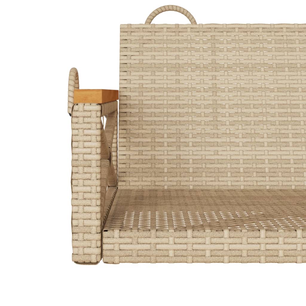 vidaXL Rólubekkur Drapplituð 63x62x40 cm Pólýrattan