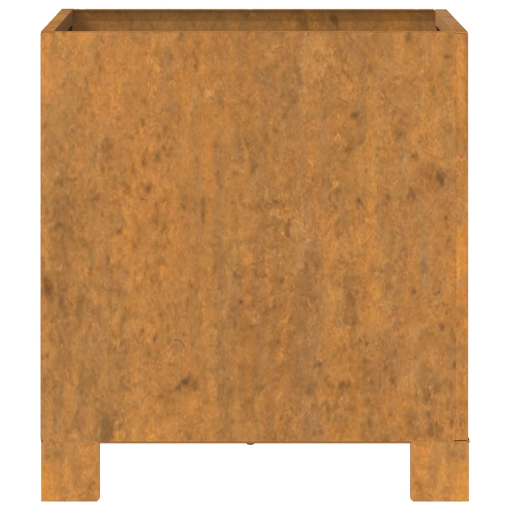 vidaXL Gróðursetningu með fótum Rusty 32x30x33 cm Corten Stál