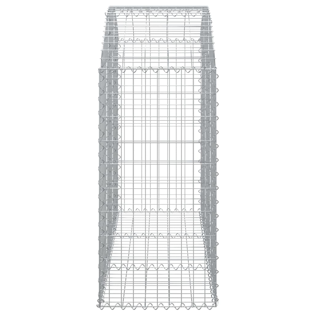 vidaXL Bogadreginn Grjótkassi 150x50x100/120 cm Sinkhúðað Járn