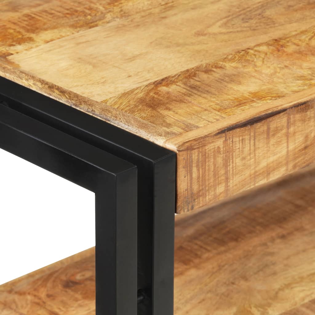321099 vidaXL Console Table 120x30x75 cm Rough Mango Wood