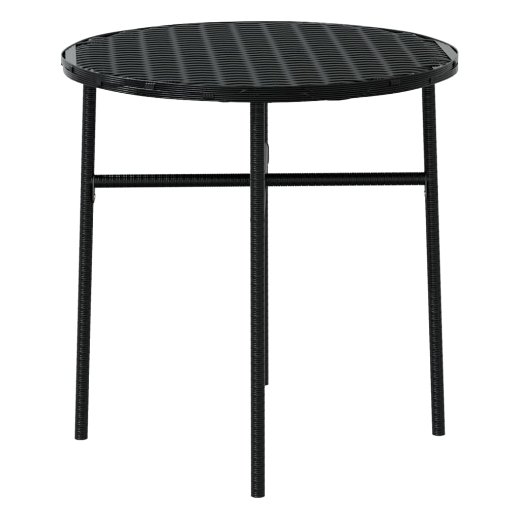 vidaXL 3ja garðborðstofusett Poly Rattan Black