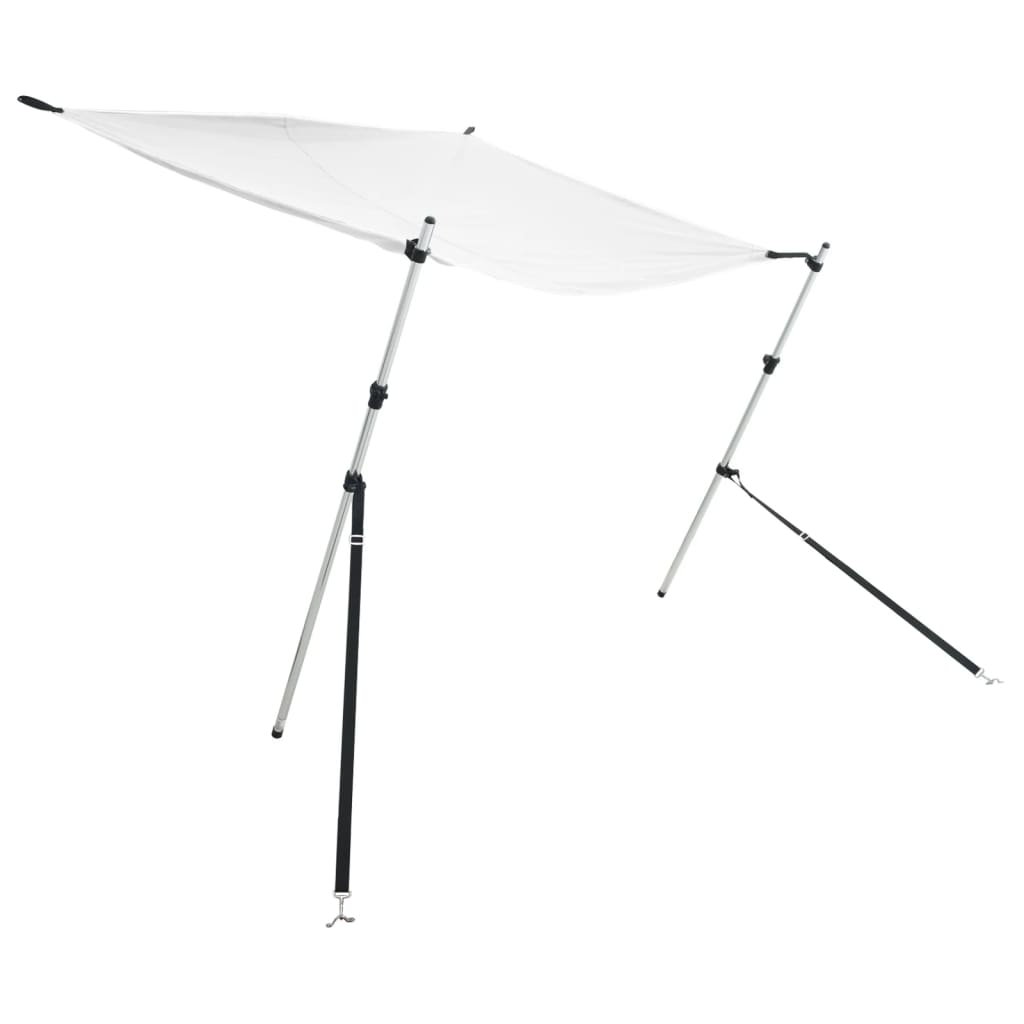 vidaXL T-laga Skyggnisframlenging Hvítur 170x170x(115-183) cm