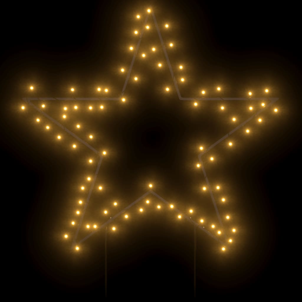 vidaXL Jólaljósaskreyting með Spikes Star 80 LED 60 cm