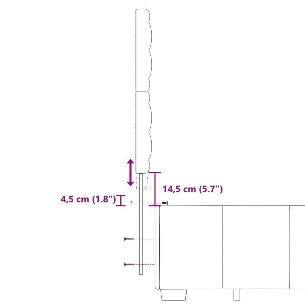 vidaXL Hólfað Springrúm með Dýnu Svart 120x200 cm Tauefni