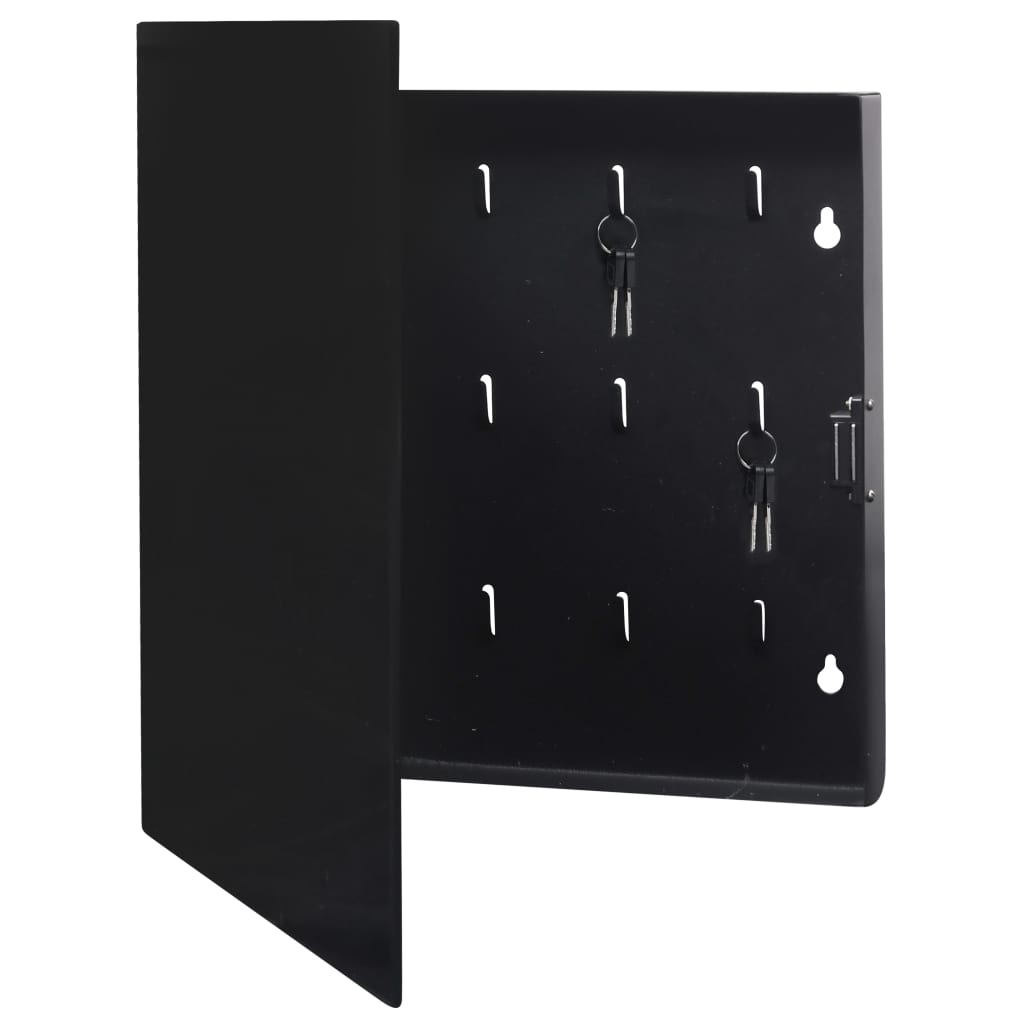 322777 vidaXL Key Box with Magnetic Board Black 35x35x5,5 cm