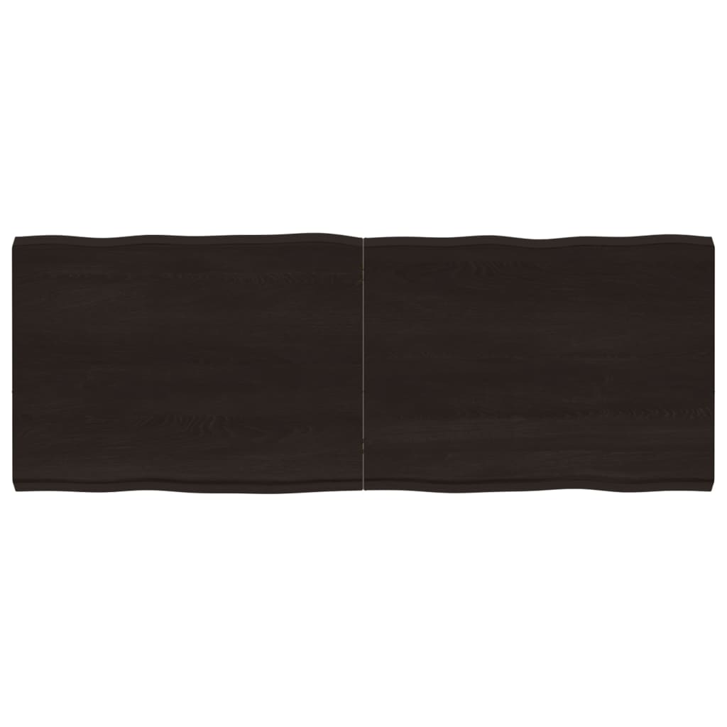 vidaXL Borðplata 160x60x(2-6)cm Meðhöndlaður Viður Náttúrulegar Brúnir