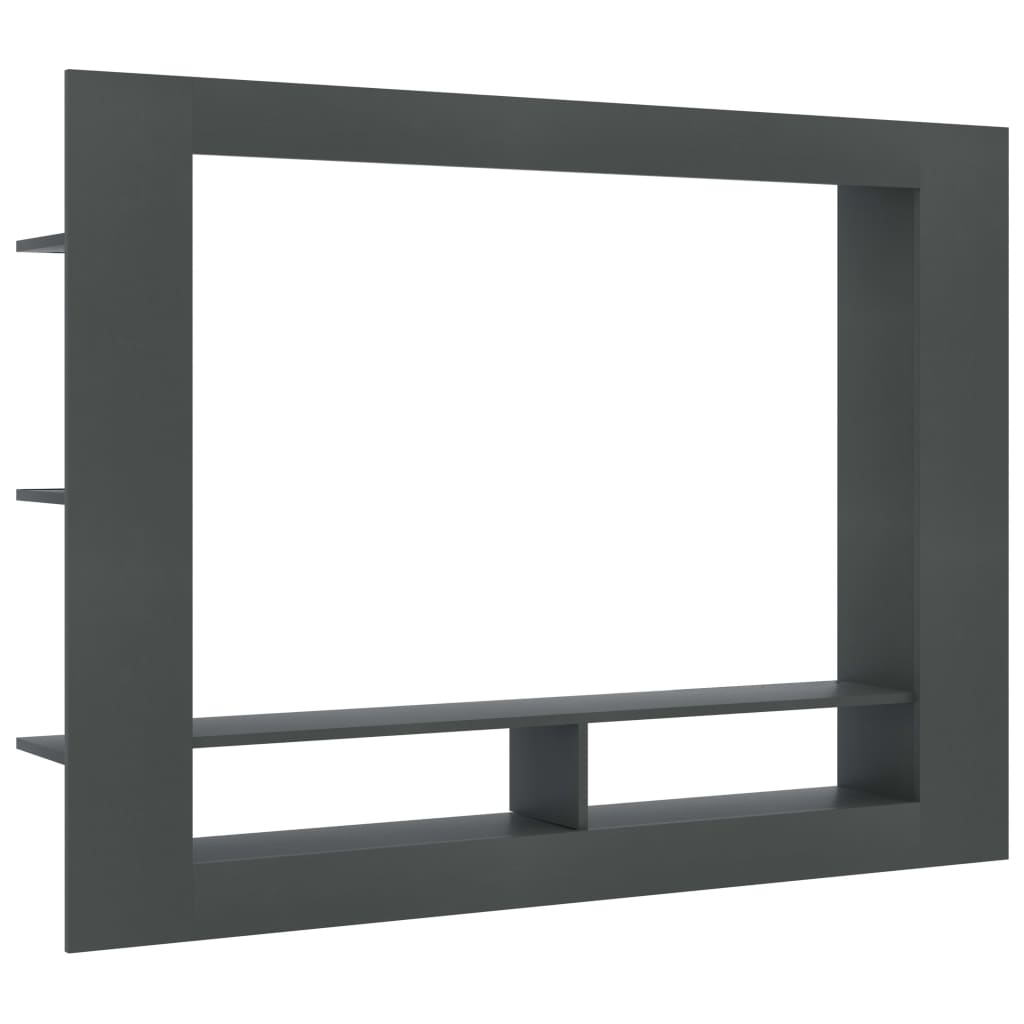 800740 vidaXL TV Cabinet Grey 152x22x113 cm Chipboard