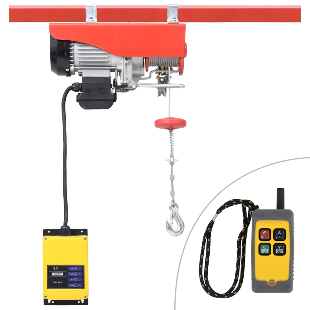 vidaXL Rafmagnshásing með Þráðlausri Fjarstýringu 1000 W 300/600 kg