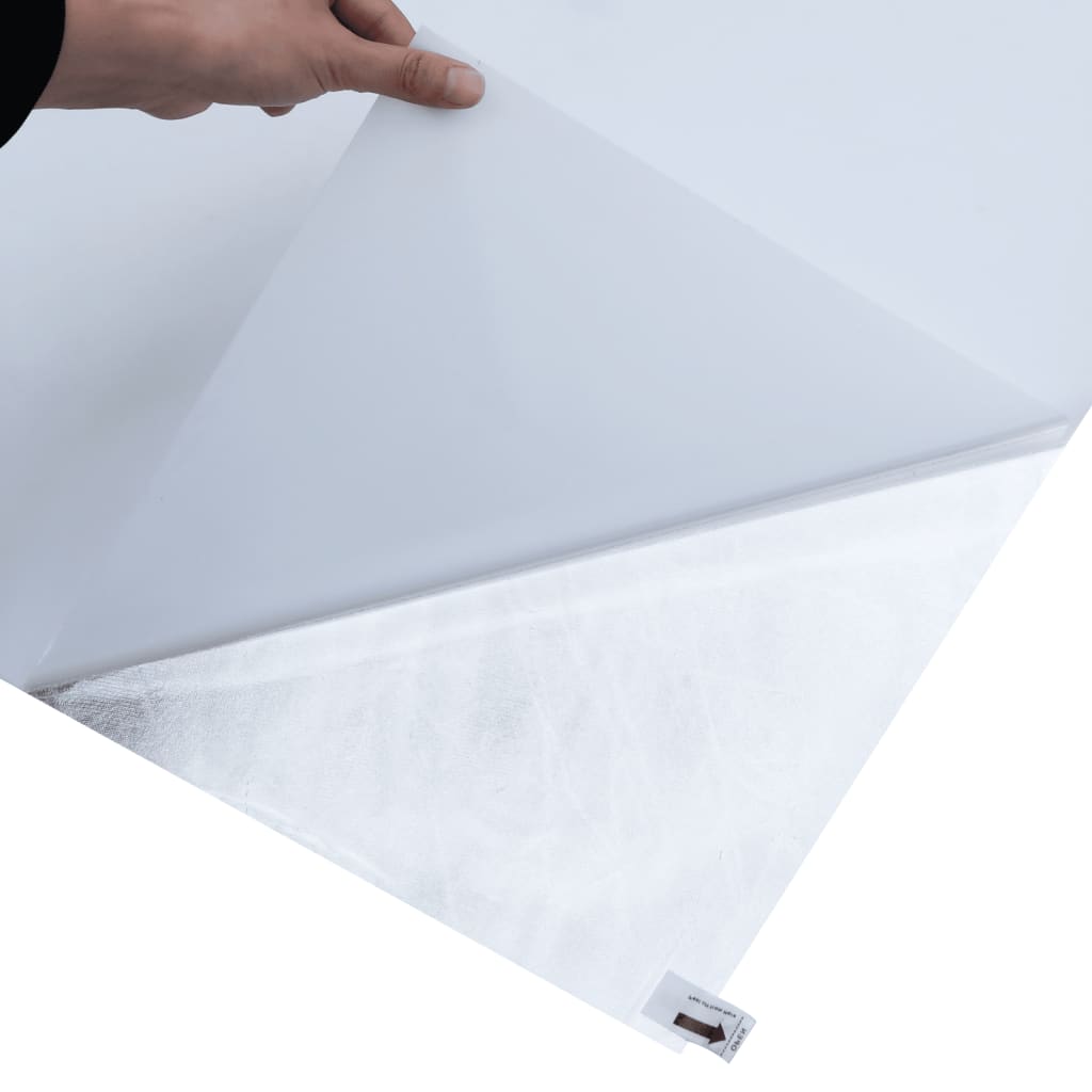 vidaXL Gluggafilmur Hrímaðar Gegnsæjar Hvítur 60x500 cm PVC