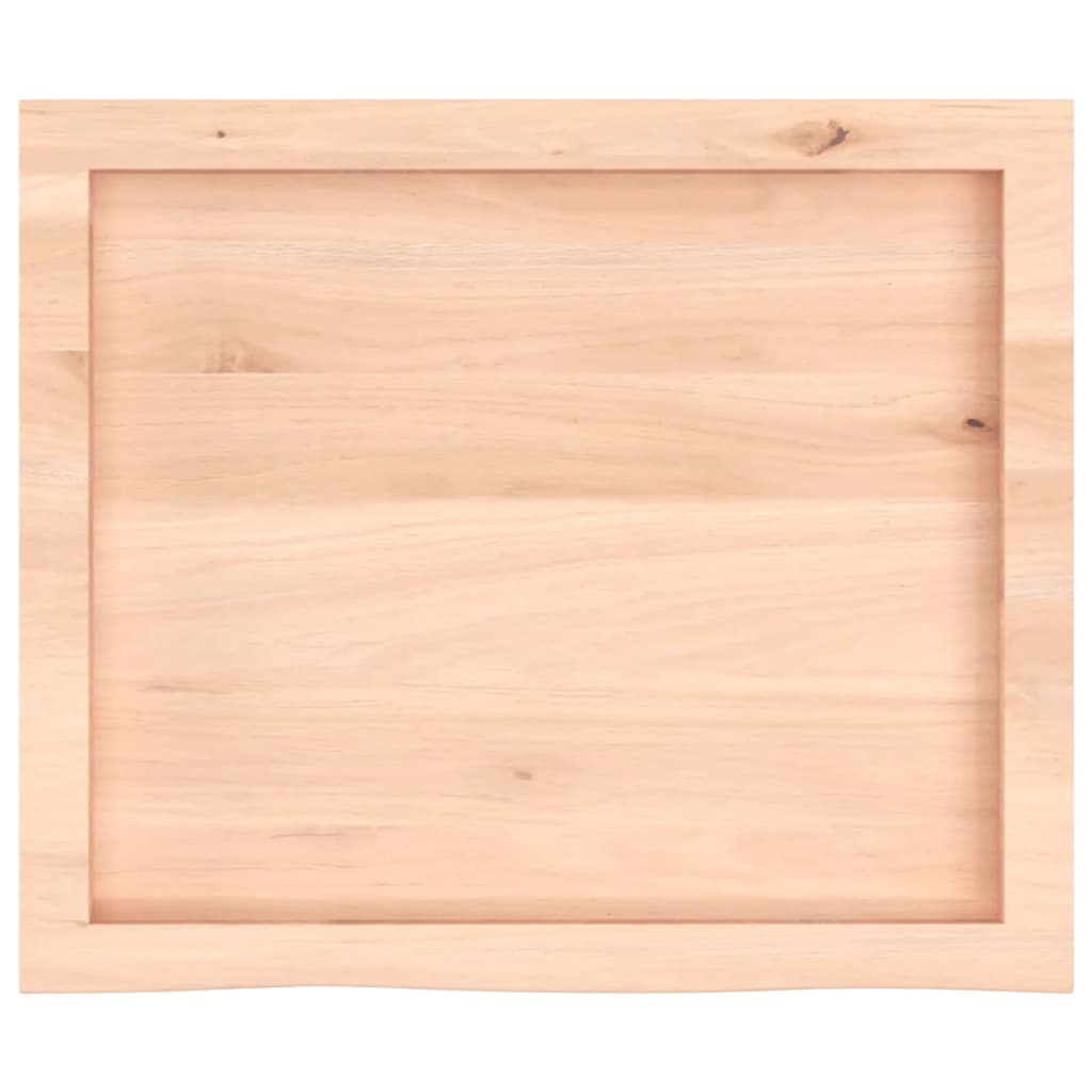 vidaXL Borðplata 60x50x(2-4) cm Ómeðhöndluð Gegnheil Eik