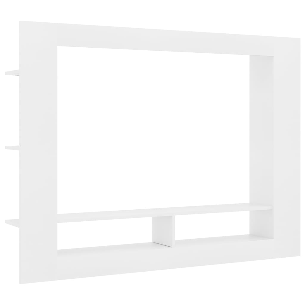 800738 vidaXL TV Cabinet White 152x22x113 cm Chipboard