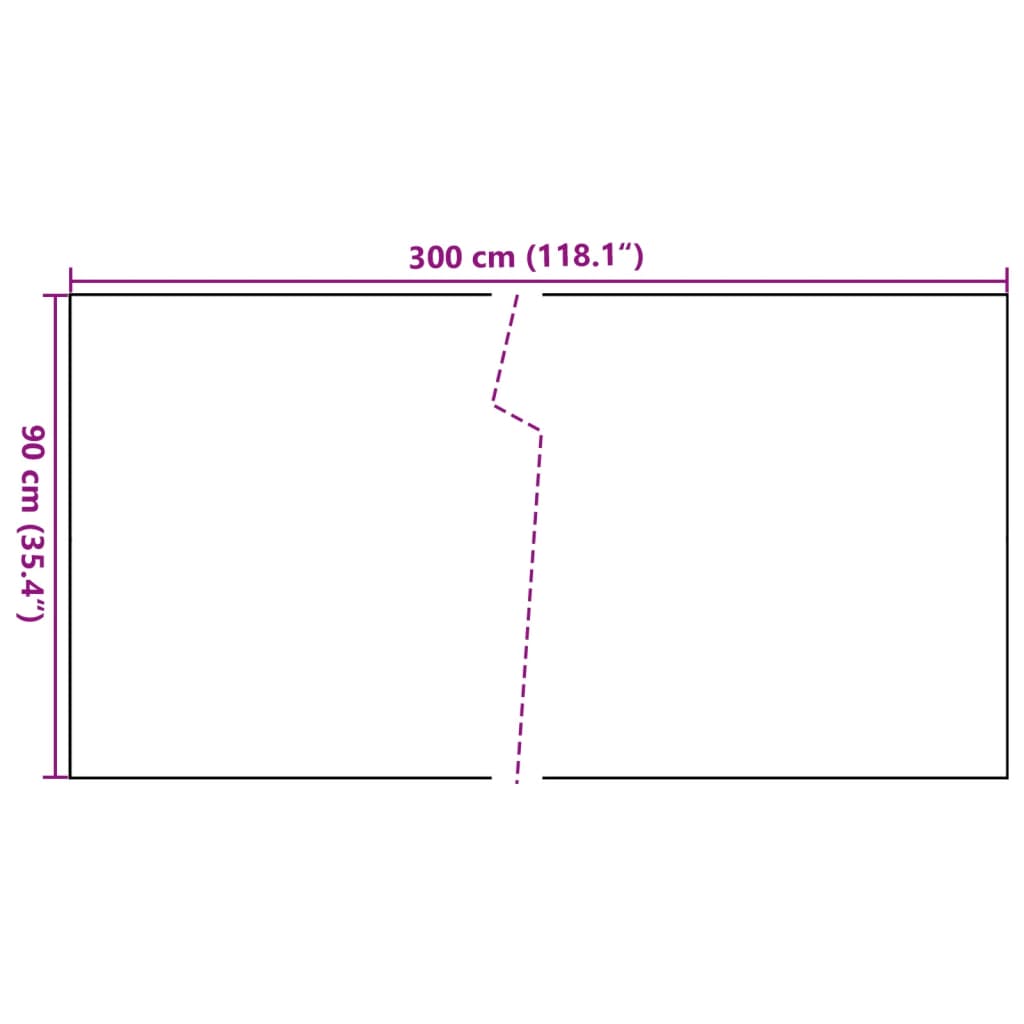 vidaXL Svalaskilrúm Brúnt og Svart 300x90 cm Pólýrattan