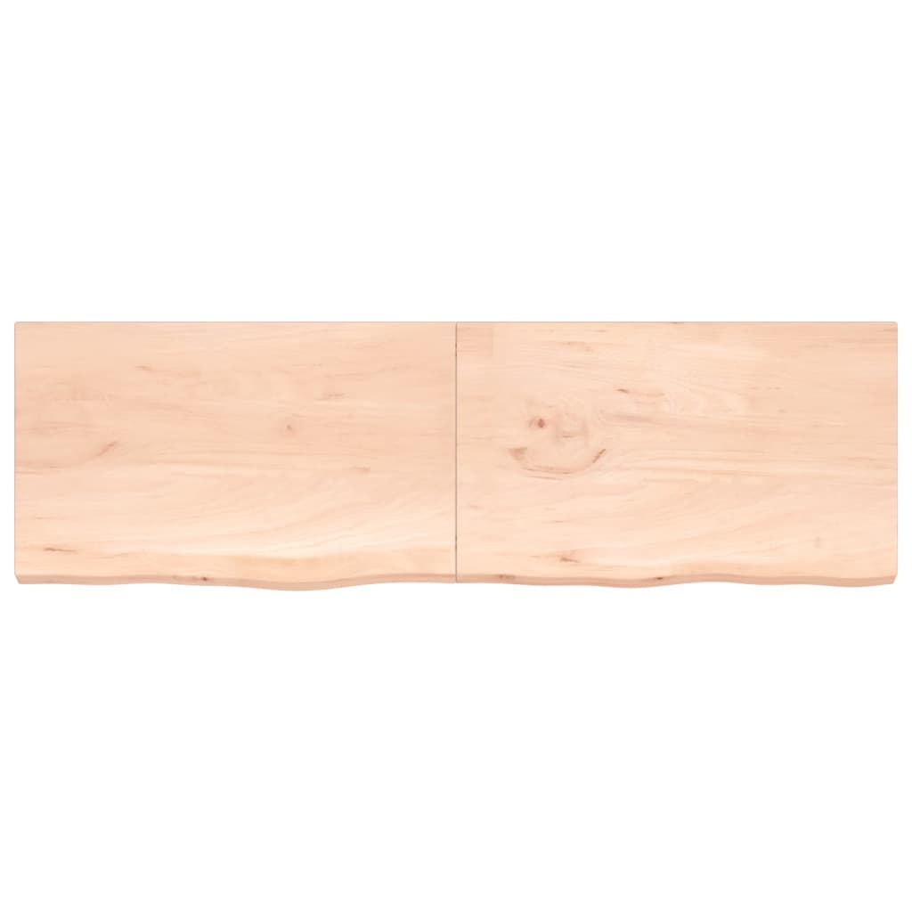 vidaXL Baðherbergisborðplata 200x60x(2-4) cm Ómeðhöndlaður Viður