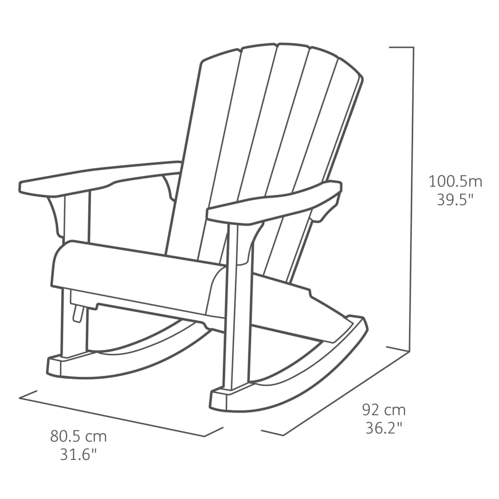 441310 Keter Adirondack ruggustóll "Troy" grafít