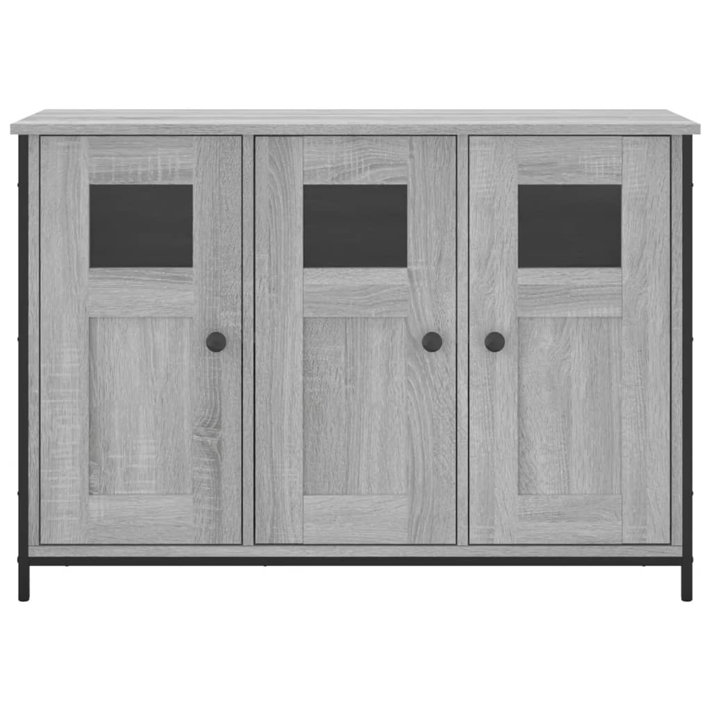 vidaXL Skenkur Grár Sonoma Eik 100x35x70 cm Samsettur Viður